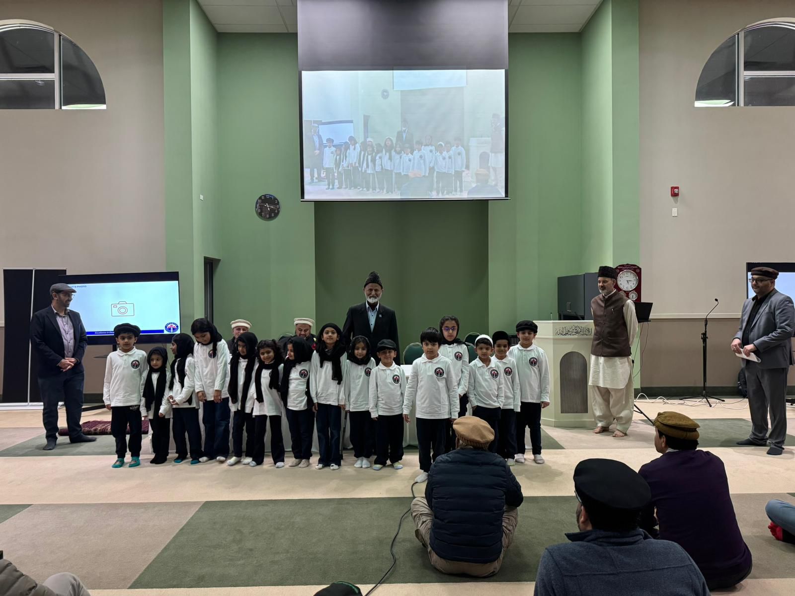 Elementary students at the first Ahmadiyya School in BC